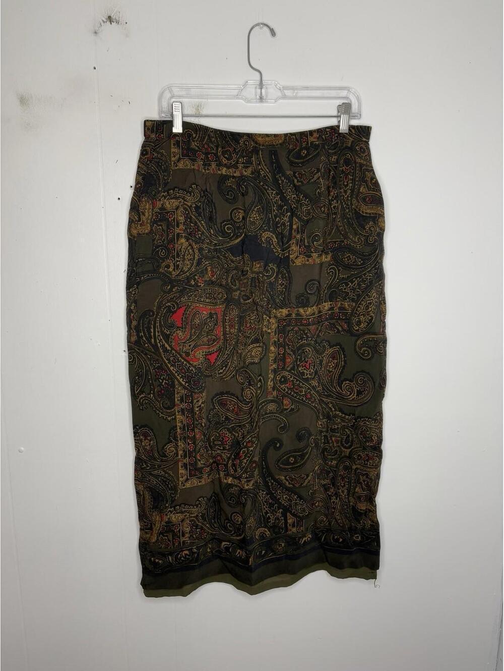 Pendleton Skirt Womens Size 12 Maxi Paisley Lined Dark Colors 90s Grunge